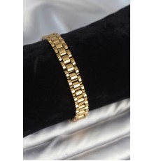 316L Çelik Gold Renk 9 mm Kalınlık Erkek Bileklik