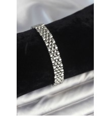 316L Çelik 9 mm Kalınlıkta Gümüş Renkli Erkek Bileklik