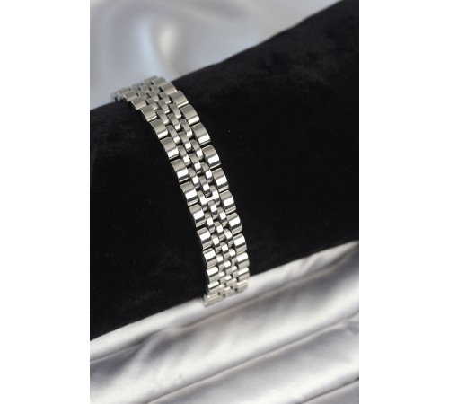 316L Çelik 12 mm Kalınlıkta Gümüş Renkli Erkek Bileklik