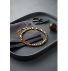 316L Çelik Gold Renk Box Zincir Model Erkek Bileklik