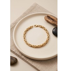 316L Çelik Gold Renk Kral Zincir Model Erkek Bileklik