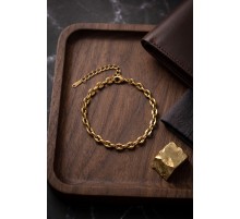 316L Çelik Gold Renk Rolo Zincir Model Erkek Bileklik