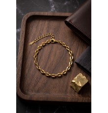 316L Çelik Gold Renk Rolo Zincir Model Erkek Bileklik