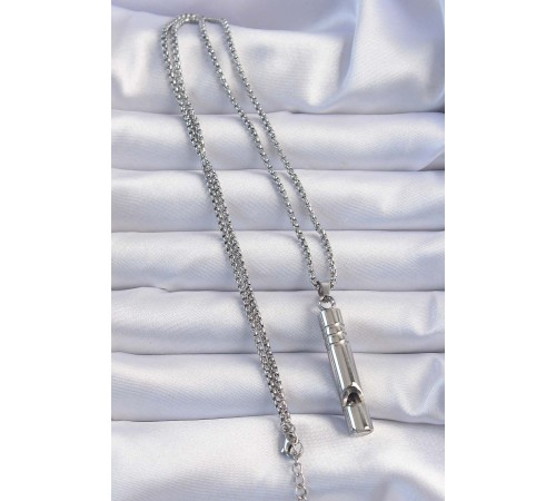Acil Durum Düdüğü 316L Çelik Kararma Yapmaz Yüksek Desibel Kolye Unisex