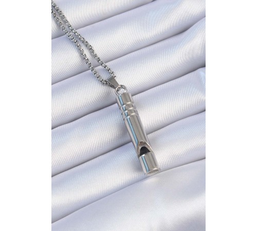 Acil Durum Düdüğü 316L Çelik Kararma Yapmaz Yüksek Desibel Kolye Unisex