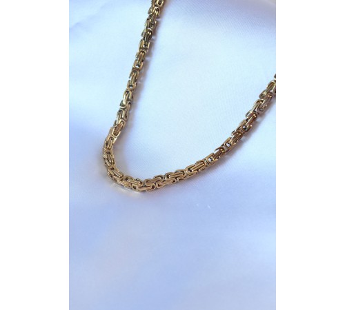 316L Çelik Gold Renk Kral Zincir Model Erkek Kolye