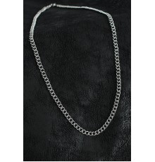 316L Çelik Klasik Oval Zincir Model Gümüş Renk Erkek Kolye