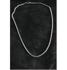 316L Çelik Oval İtalyan Zincir Model Gümüş Renk Erkek Kolye