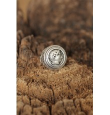 Sezar Figürlü Ayarlanabilir Erkek Yüzük