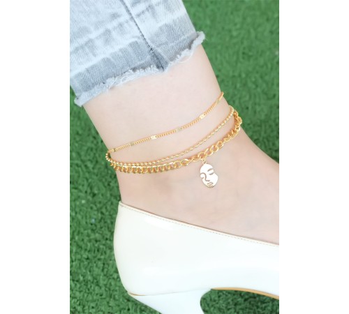 Rose Renk Zincirli Kadın Figürlü Hal Hal