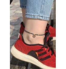 Metal Aksesuarlı Boncuklu Halhal