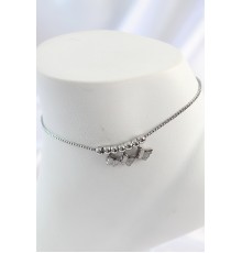 316L Çelik Gümüş Renk Simli Kelebek Model Kadın Halhal