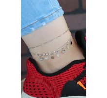 Zirkon Taşlı Silver Renk Kaplama Kalpli Hal Hal