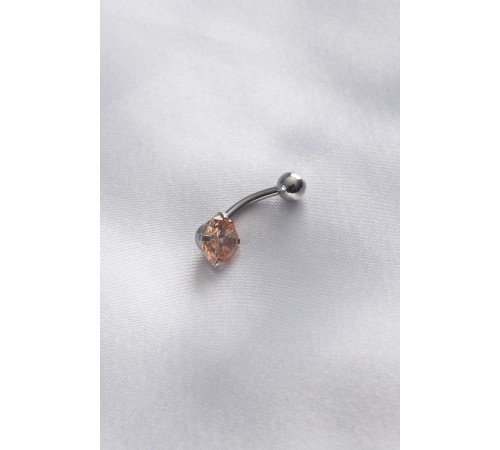 316L Cerrahi Çelik Zirkon Taşlı Toplu Göbek Piercing