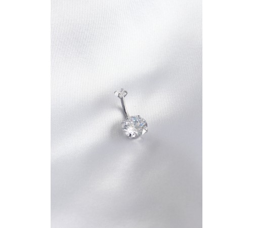 316L Cerrahi Çelik Zirkon Taşlı Kadın Göbek Piercing