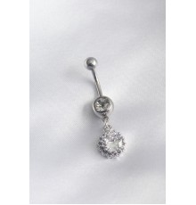 316L Cerrahi Çelik Zirkon Taşlı Sallantı Model Kadın Piercing