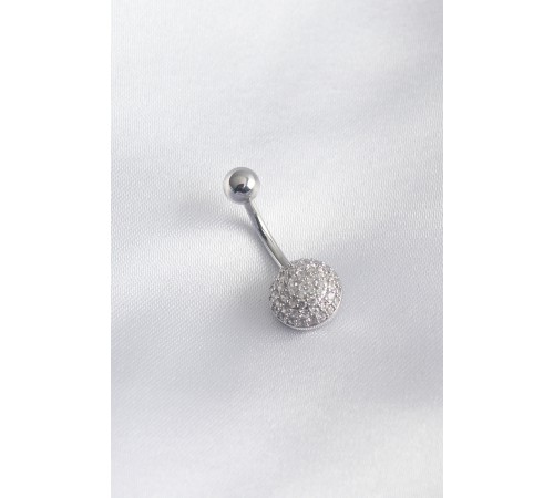 316L Cerrahi Çelik Zirkon Taş Detay Kadın Göbek Piercing