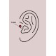 316L Çelik Gümüş Renk Beyaz Minelik Kalp Sallantı Zirkon Taş Detay Tragus Piercing