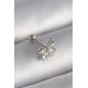 316L Çelik Gümüş Renk Zirkon Taşlı Kelebek Tragus Piercing