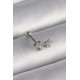 316L Çelik Gümüş Renk Zirkon Taşlı Yıldız Tragus Piercing