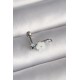 316L Çelik Gümüş Renk Zirkon Taş Detay Beyaz Çiçek Model Tragus Piercing