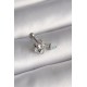 316L Çelik Gümüş Renk Zirkon Taşlı Sallantı Kalp Detay Tragus Piercing