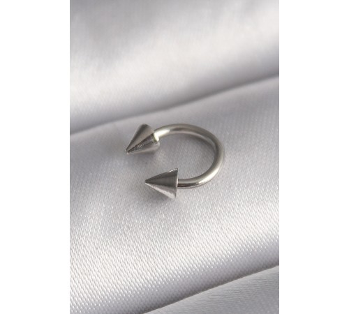 316L Çelik Gümüş Renk Halka Çivi Model Kadın Piercing