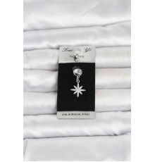 316L Cerrahi Çelik Sallantılı Kutup Yıldızı Model Göbek Piercing