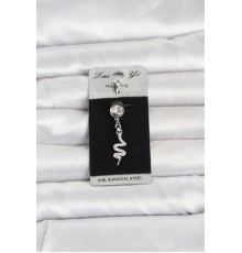 316L Cerrahi Çelik Sallantılı Yılan Model Göbek Piercing