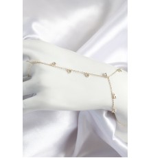 Pirinç Zirkon Taşlı Sallantılı Model Gold Renk Kadın Şahmeran