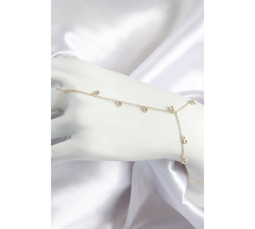 Pirinç Zirkon Taşlı Sallantılı Model Gold Renk Kadın Şahmeran