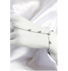 Pirinç Zirkon Taşlı Sallantılı Damla Model Gümüş Renk Kadın Şahmeran