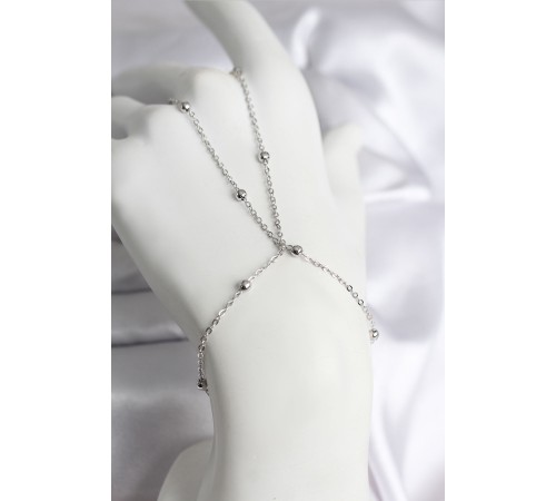 316L Çelik Gümüş Renk Topçuk Zincir Model Kadın Şahmeran