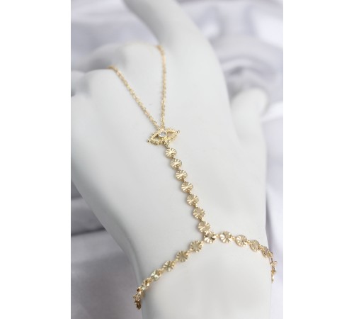 Gold Renk Pirinç Zirkon Taşlı Göz Model Şahmeran
