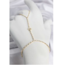 Gold Renk Pirinç Zirkon Taşlı Yıldız Model Şahmeran