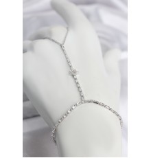 Gümüş Renk Pirinç Zirkon Taşlı Yıldız Model Şahmeran
