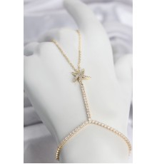 Gold Renk Pirinç Zirkon Taşlı Deniz Yıldızı Model Şahmeran