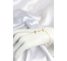 Pirinç Gold Renk Kutup Yıldızı Model Zirkon Taşlı Şahmeran