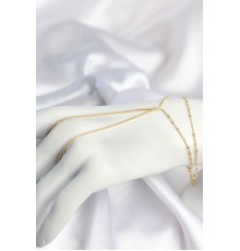 Gold Renk Minimal Zirkon Taşlı Su Yolu Model Şahmeran