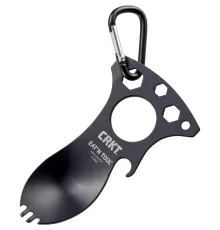 CRKT 9100K Eat’N Tool Karabina Çok Fonksiyonlu Karabina Tornavida Lokma Açacak Çatal Kaşık