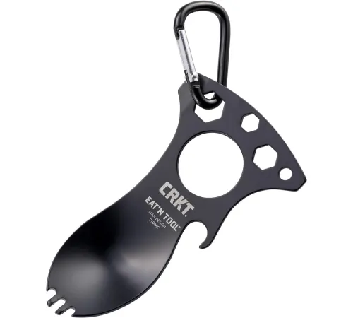 CRKT 9100K Eat’N Tool Karabina Çok Fonksiyonlu Karabina Tornavida Lokma Açacak Çatal Kaşık