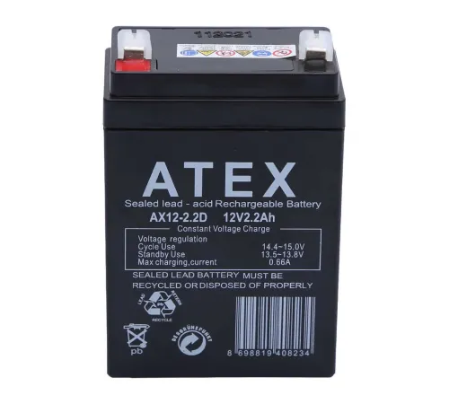 Atex AX12-2.2 12V 2.2Ah Dik Akü