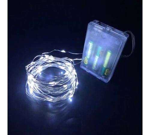 Greyder GD957 Şerit Pilli Aydınlatma 3 metre 30 Adet Beyaz Peri Led
