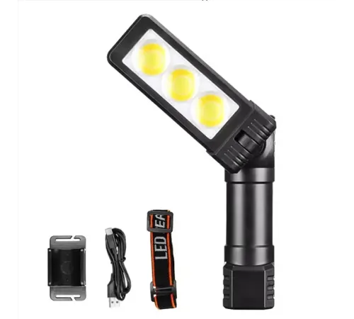 Gold Silver GS-225 3 LED USB Şarjlı Çok Fonksiyonlu Kafa Feneri