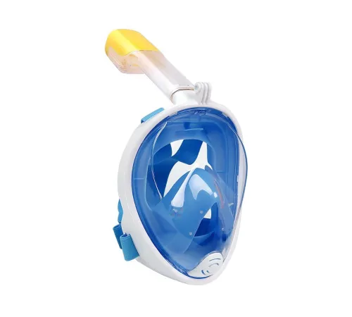 Easybreath Full Face Şnorkel Maske Su Altı Maskesi Anti-SisAksiyon Kamera Takılabilir Mavi S/M