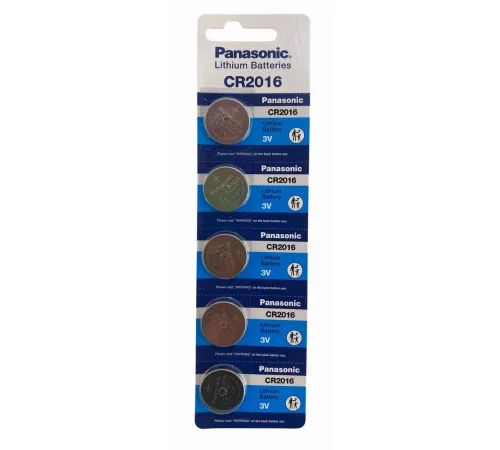 Panasonic CR2016 3V Lityum Düğme Pil 5’li Kartela 5 Adet