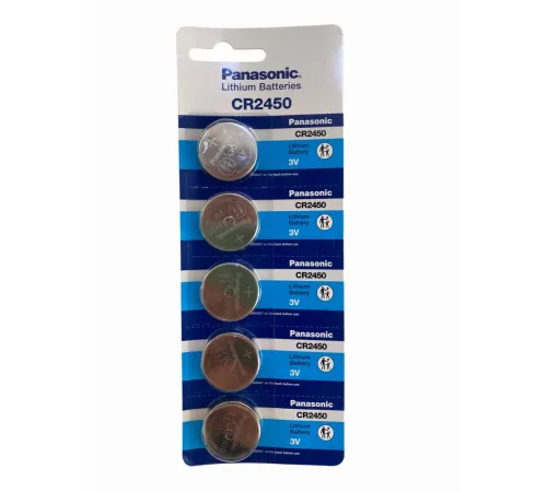 Panasonic CR2450 Lityum 3V Düğme Pil 5’li Kartela 5 Adet