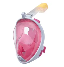 Easybreath Full Face Şnorkel Maske Su Altı Maskesi Anti-Sis Aksiyon Kamera Takılabilir Pembe S/M