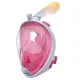 Easybreath Full Face Şnorkel Maske Su Altı Maskesi Anti-Sis Aksiyon Kamera Takılabilir Pembe S/M