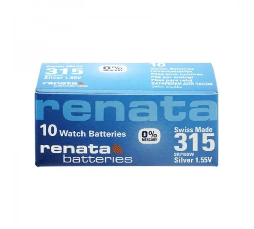 Renata 315 SR716SW 1.55V Alkalin Saat Pili 10 Adet